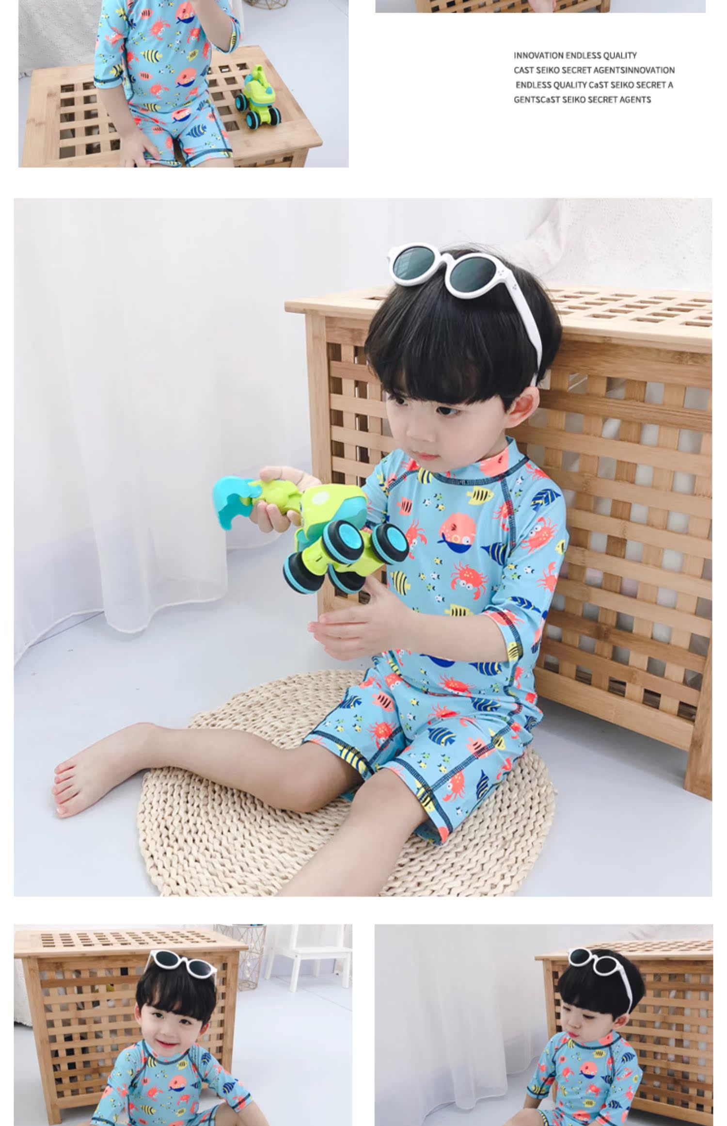 Đồ bơi trẻ em mới cho bé trai và bé gái thủy triều Hàn Quốc dưới nước thế giới dưới nước dành cho bé - Bộ đồ bơi của Kid bộ đồ bơi trẻ em