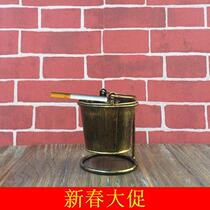 Simple retro industrial style personality creative fashion windproof net cafe bar ashtray new trend multifunctional cigarette Cup