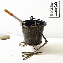 Nordic ins Wind Net red tremble ashtray anti-fly ash creative personality trend home living room desktop small smoke Cup