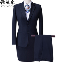 Yagal Career Ladies Spring Autumn Suits Anti-wrinkle Bronzed Wool West Suit Women Interview to Work OL Work clothes