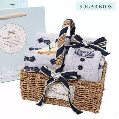 Cotton newborn baby gift box clothes set spring and autumn full moon supplies 0-3 men and women treasure meet gift bag
