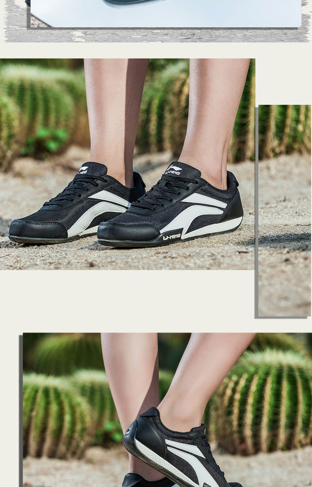 Li Ning giày nam 2018 mùa hè mới giày thường lưới retro giày Agan giày giày thể thao nam ALCL061 giay the thao nam
