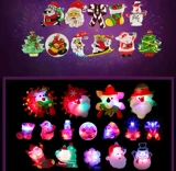 Рождественская мигающая брошь, значок, кольцо, игрушка для пожилых людей, подарок на день рождения