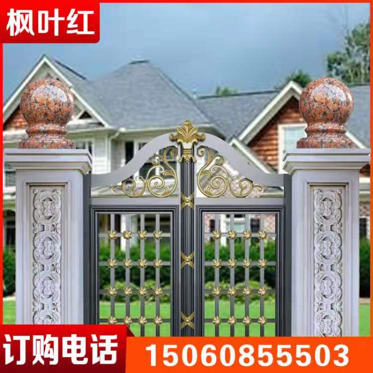 Granite door pillar stone ball fence stone ball block car ball square road block stone marble ball stone carving ball stone pier