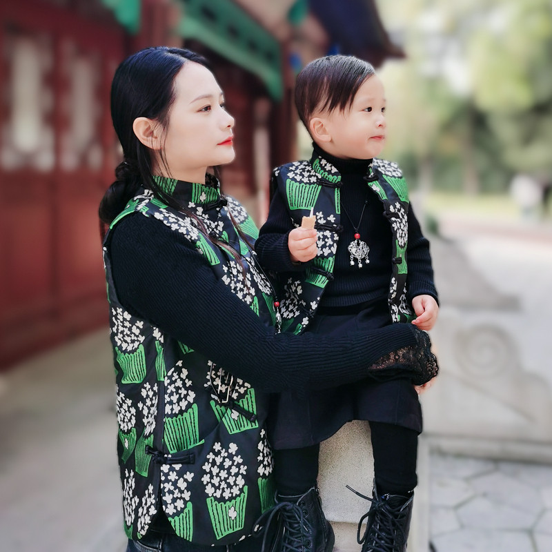 Chinese style of wind kisses Chinese style Machia mother woman clothes mother-son Handmaid blouses jacket cotton thickened ancient wind Fashion New Year dress