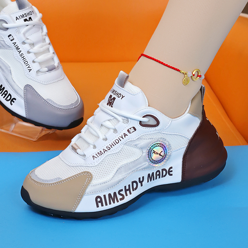 Hong Kong Brand Genuine Leather Women's Shoes, New Spring and Autumn Lightweight Dad Shoes, Breathable Casual Sports Shoes, Soft-Soled Dance Shoes Hong Kong Brand Genuine Leather Women's Shoes, New Spring and Autumn Lightweight Dad Shoes, Breathable Casual Sports Shoes, Soft-Soled Dance Shoes