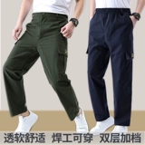 Хлопковые осенние износостойкие штаны для работы, увеличенная толщина, защита от ожогов