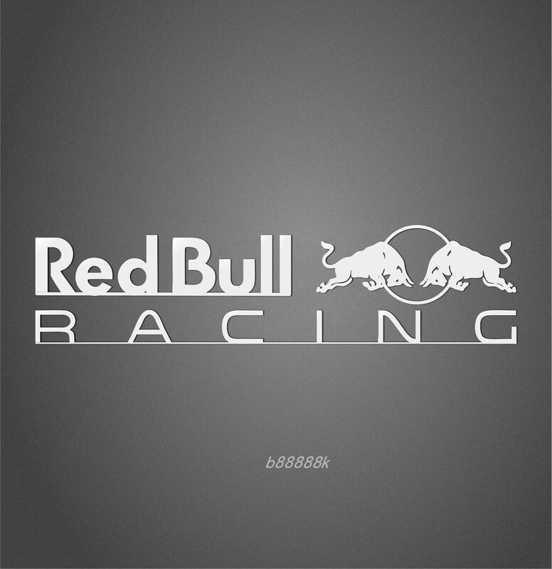 Sponsor Logo Event Red Bull Motorcycle Body Decoration Car Model Personalized Reflective Metal Sticker