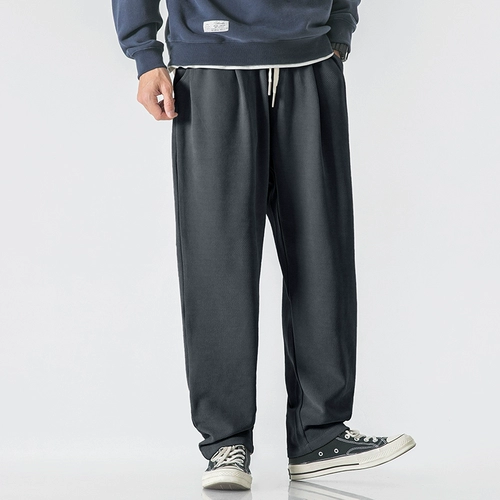 Весенние трикотажные осенние спортивные штаны для отдыха, свободный прямой крой