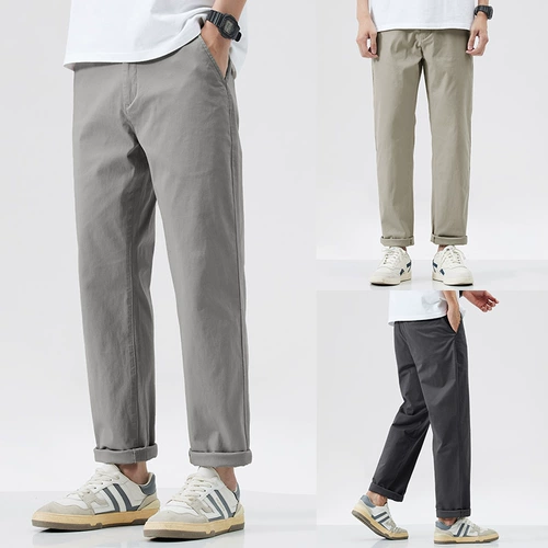 Комплект, летние штаны, однотонная футболка polo, свободный прямой крой, короткий рукав