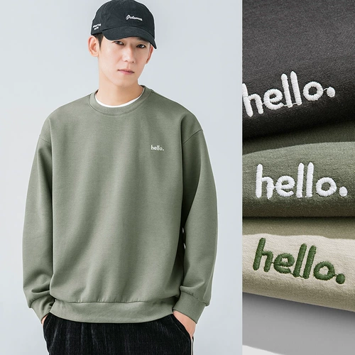 Мужская весенняя универсальная осенняя толстовка, оверсайз, круглый воротник