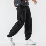 Осенние мужские трикотажные штаны, утепленные повседневные брюки для отдыха