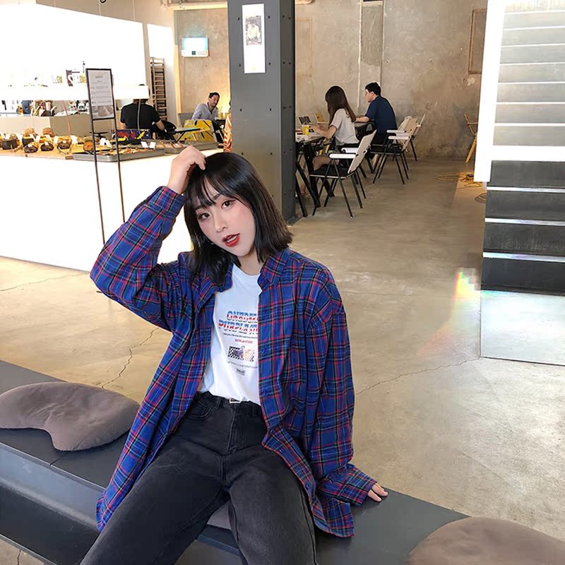 林诗琦 衬衣女2018新款chic早秋上衣港味长袖