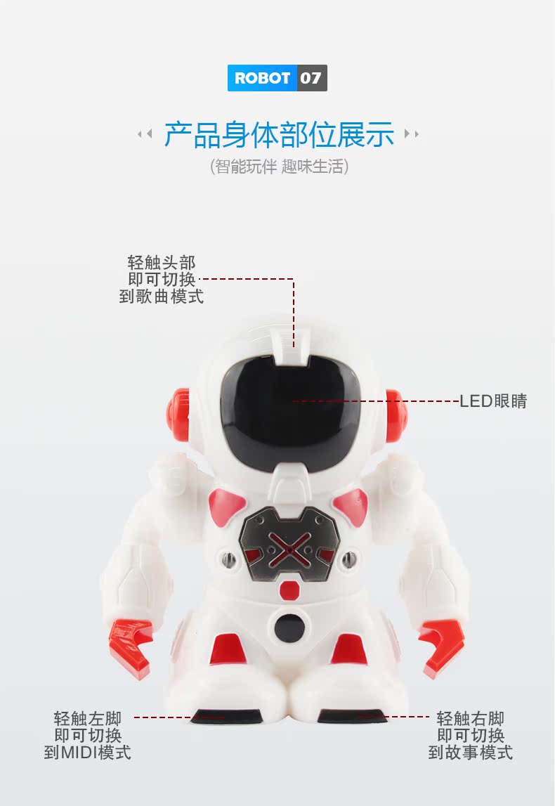 Đồ chơi trẻ em điều khiển từ xa robot thông minh giáo dục sớm âm thanh và nhạc nhẹ rung cùng một đoạn quà tặng robot cậu bé đồ chơi nấu ăn