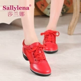 Летние туфли, дышащая танцующая обувь, из натуральной кожи, мягкая подошва