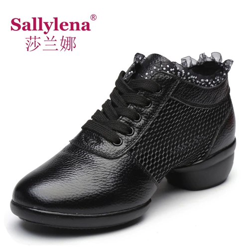 Летняя танцующая обувь, мягкая подошва, из натуральной кожи