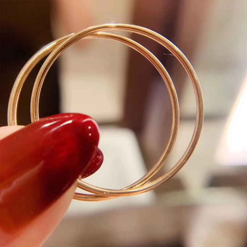 A fight for thousands of gold fashion 100 hitch-net red stars with 18K gold doughnut earrings earring earrings abroad Seiko