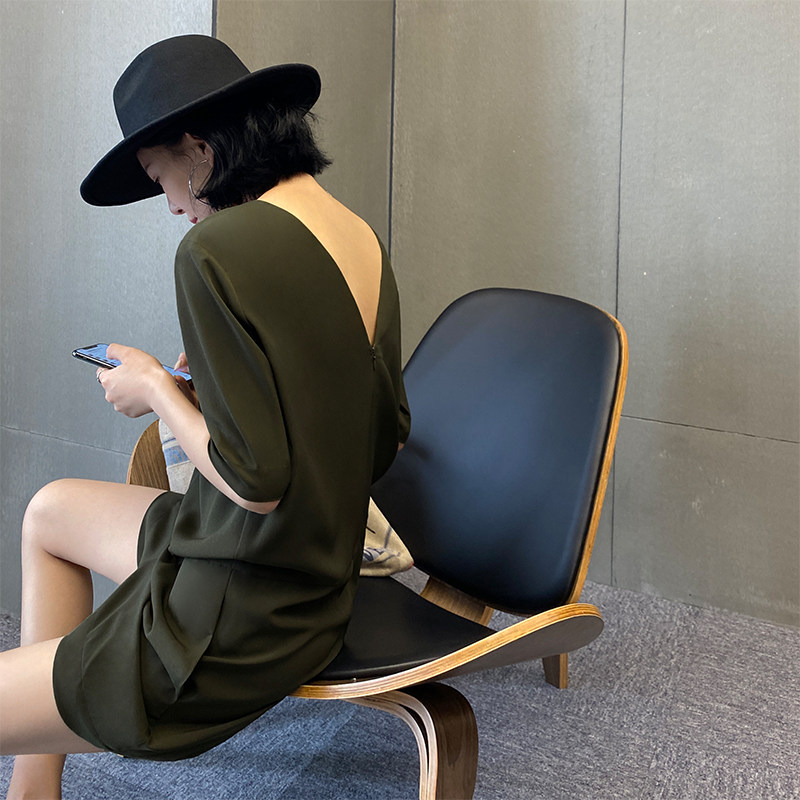 Temperament fashion chiffon jumpsuit 2022 new summer style loose and thin all-match drape wide-leg shorts women