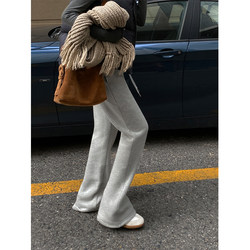Women's sweatpants spring and autumn 2023 new winter velvet sweatpants casual floor-length trousers autumn and winter bootcut trousers