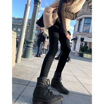 ZUI comfortable with a black button-buttoned underpants 100 hitch a body elastic outside wearing a tight pencil underfoot pants