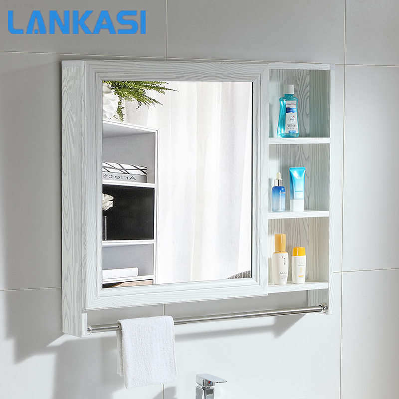 Space Aluminum Bathroom Mirror Cabinet With Shelve Mirror Toilet Dressers dressers Wall-mounted Mirror Case Wall-mounted Cabinet Wall-mounted-Taobao