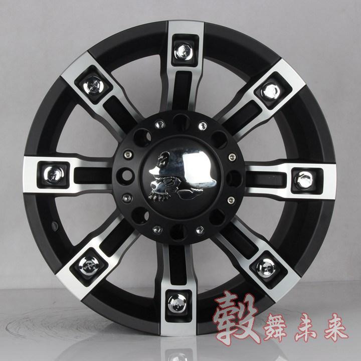 16inch 17inch Skull Head Off-Road Aluminum Wheels Suitable for Jeep Wrangler, Qingling, Jiangling, Great Wall, Foton, Odin