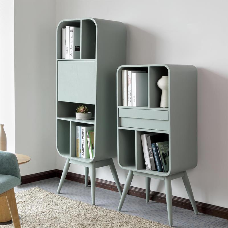 Nordic Solid Wood Bookcase Simple Shelf Living Room Storage