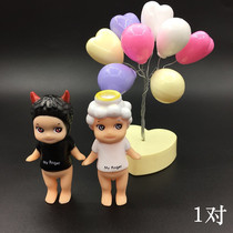 Birthday cake decoration ornaments angel demon West dessert scene jewelry childrens toys
