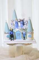 Birthday cake decoration ornaments second-generation ice 6-piece set Aisha Anna Xuebao Baking West Point Scene