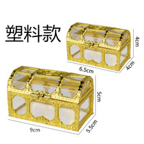 Birthday cake baking ornaments childlike party transparent treasure chest treasure chest candy box cake decoration