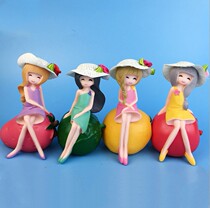 Birthday cake decoration ornaments girl heart creative fashion cartoon fruit girl baking pastry dress