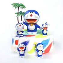 Birthday cake decoration large enamel 2 blue fat Dingdang cat robot cat toy Doraemon baking