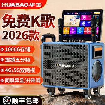 Home Ktv Audio Set Outdoor Karaoke Mobile Karaoke Machine with Microphone and Sound Card All-In-One Speaker