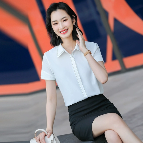 Летняя рубашка, пиджак классического кроя для работы, короткий рукав, в корейском стиле