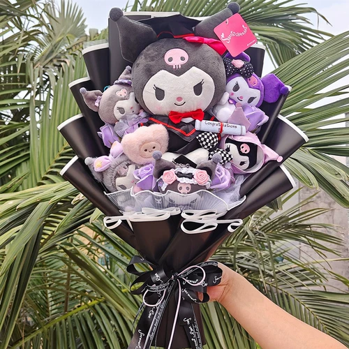 Мультяшная плюшевая кукла, букет