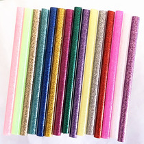  7*100 glitter powder glue stick DIY handmade jewelry color hot melt glue stick creative fire paint glue strip
