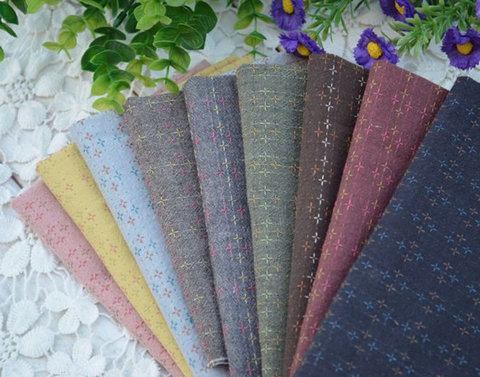 Tự làm vải thủ công Đầu nhuộm vải nhỏ đầu 12 * 15cm 35 * 25cm 50 màu ngẫu nhiên Mua 10 tặng 1 chất vải thô