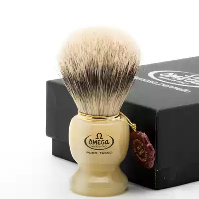 Italian Omega Silver Tip badger hair shaving brush