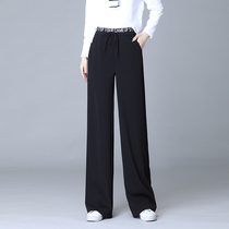 Wide leg pants womens spring and autumn 2021 New High waist straight straight suit suit pants loose Joker slim casual mop pants