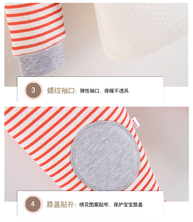 Bộ quần áo ấm cotton dày bé trai mùa thu Quần áo 2 bé gái đồ lót 0-1-3 tuổi bé mùa thu và mùa đông bé quần áo lót bé trai cao cấp