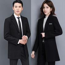 Professional clothing woolen coat overalls autumn and winter womens long-term hotel front desk manager bank sales department woolen man