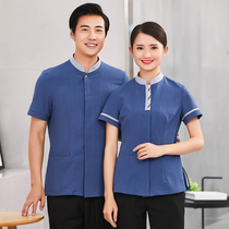 Cleaning clothing short sleeve summer property housekeeping cleaner clothing Hotel Hotel room aunt logistics work clothes female