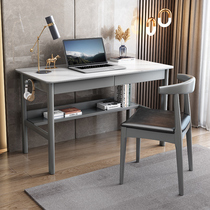 Rock Board Desk Brief Solid Wood Table Home Light Lavish Computer Desk Bedroom Desk 1 4 m Home Writing Desk