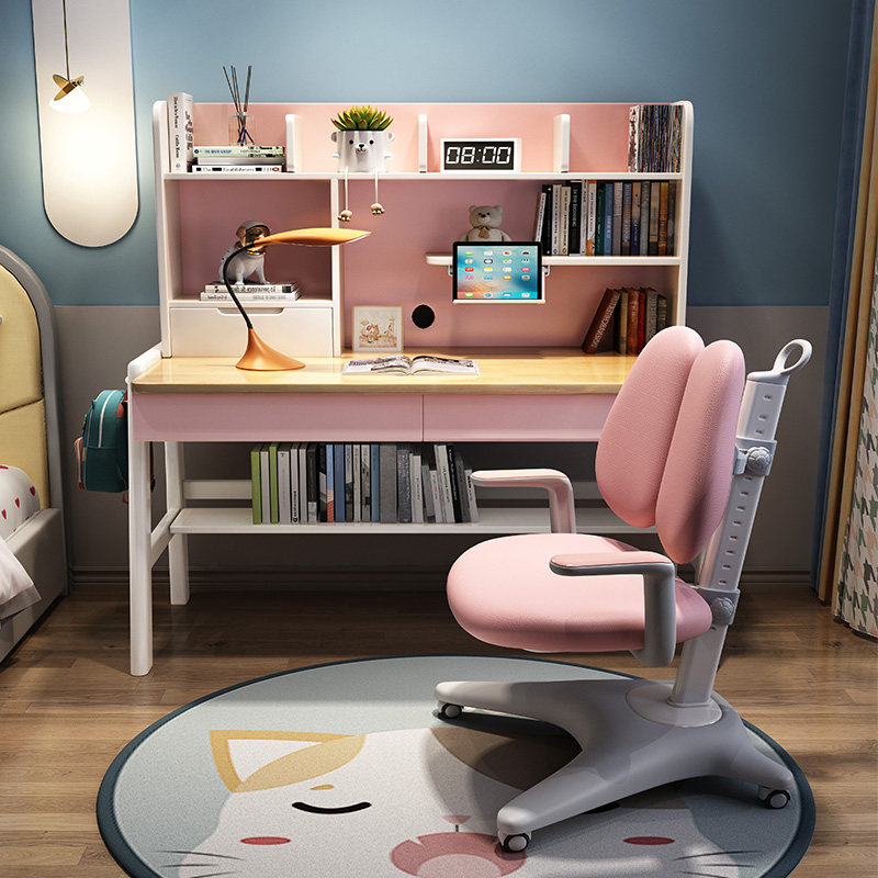 Youth series student study desk solid wood elementary school student desk simple room junior high school student writing desk home 1 1