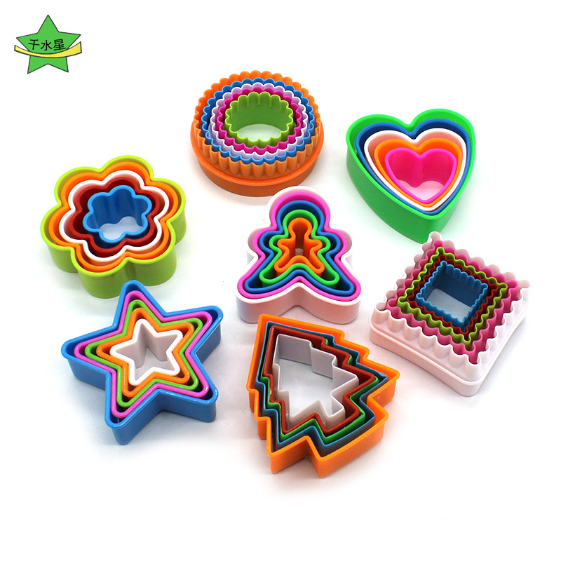 Soft Pottery Clay Mold Model Center Florid Pentagram Square Diy Cut Die Space Sand Clay Profiled Molds