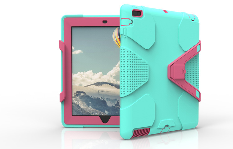 Tablet iPad2 / 3/4 đầy đủ bảo vệ đóng gói vỏ thả tay áo trẻ em kháng silicone đơn giản ba chống đỡ dày - Phụ kiện máy tính bảng bao da ipad 2