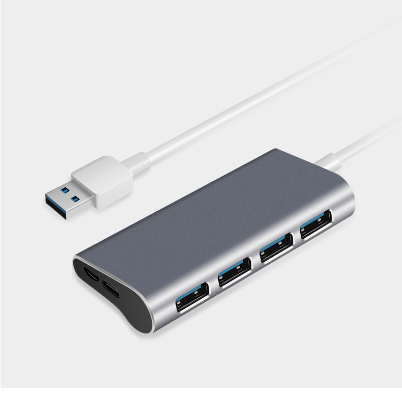 hub usb splitter kéo Bốn trung tâm để mở rộng bến tàu của Apple USP 3.0 Extender đa giao diện máy tính xách tay bộ chuyển đổi UBS một linh hoạt các thiết bị Multi-turn splitter 2.0 - USB Aaccessories quạt cầm tay