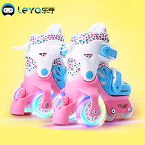 Toddler skates children full set beginner boys and girls roller skates adjustable size size 3-6 years old double row