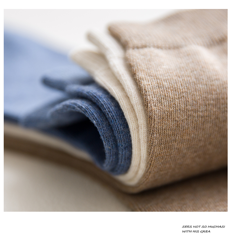 Vớ nam cotton ống mùa thu và mùa đông bốn mùa khử mùi thấm mồ hôi đơn giản màu rắn kinh doanh vớ cotton đơn giản tất lưới