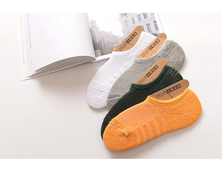 Vớ thể thao đôi vớ nữ vớ cotton terry khăn phía dưới vớ nam khử mùi dày bốn mùa để giúp silicone vớ chân